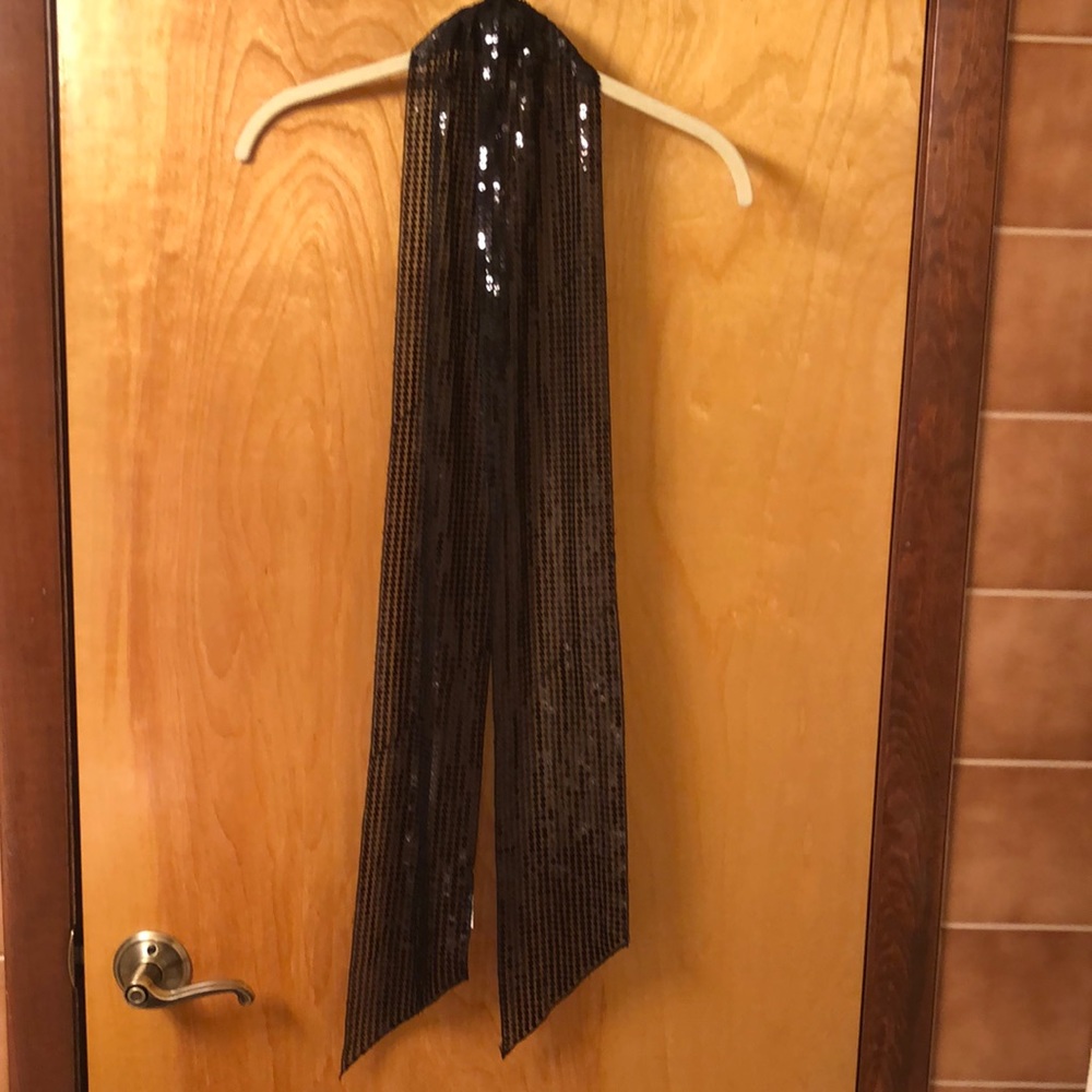 Black sequin scarf